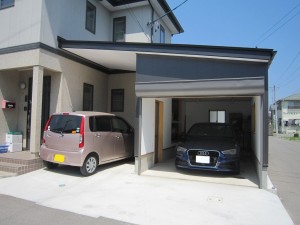 念願の車庫が完成しました